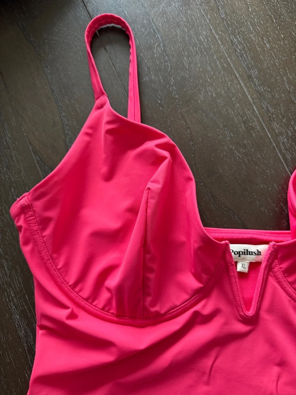 Popilush Shapewear Plunging V Slimming One-Piece Swimsuit - Picture 2 of 4